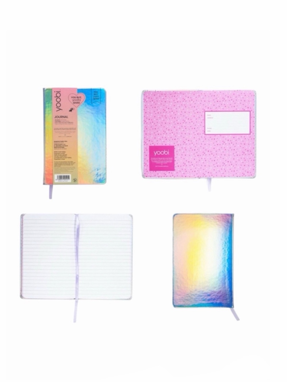 Yoobi Holographic 80 Page Ruled Journal